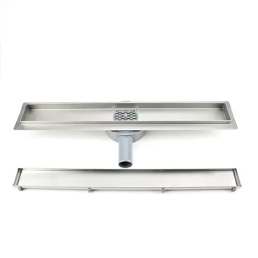 linear shower drain with tile insert grate