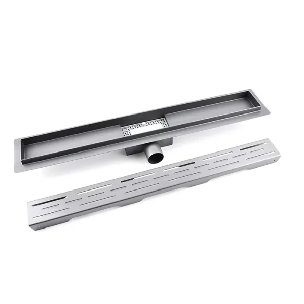 linear drain with pebble floor