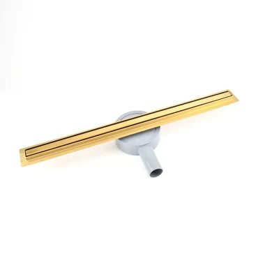 linear shower drain brushed gold