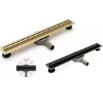 linear shower drain gold