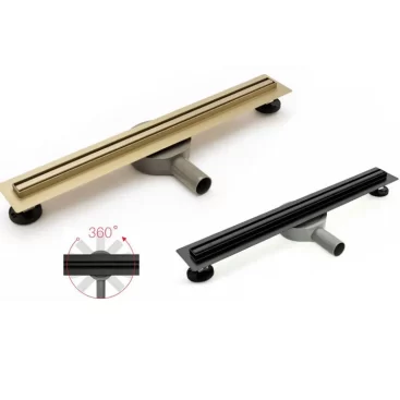 linear shower drain gold
