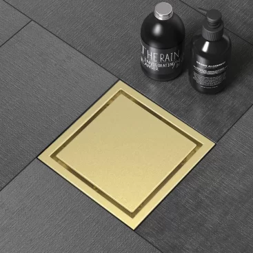 square shower drain gold