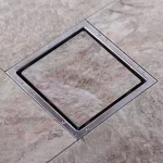 square shower floor drain with tile insert grate