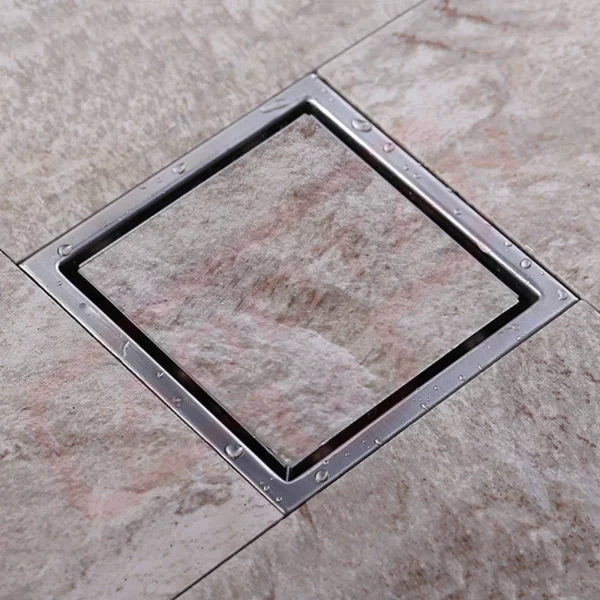 square shower floor drain with tile insert grate