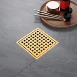 Gold Square Shower Floor Drain