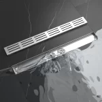 High Quality Double Siphon Linear Shower Drain With Rotatable Base