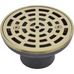 Modern Brushed Gold Round Shower Floor drain