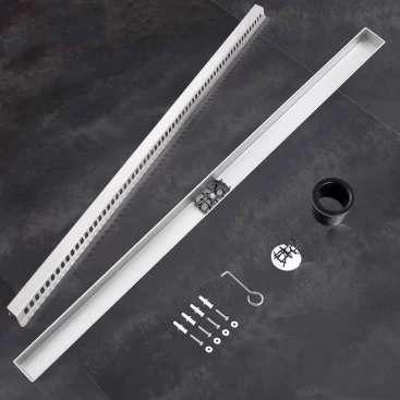 Slim shower trench drain systems