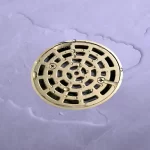 Stainless Steel Brushed Gold Round Shower drain