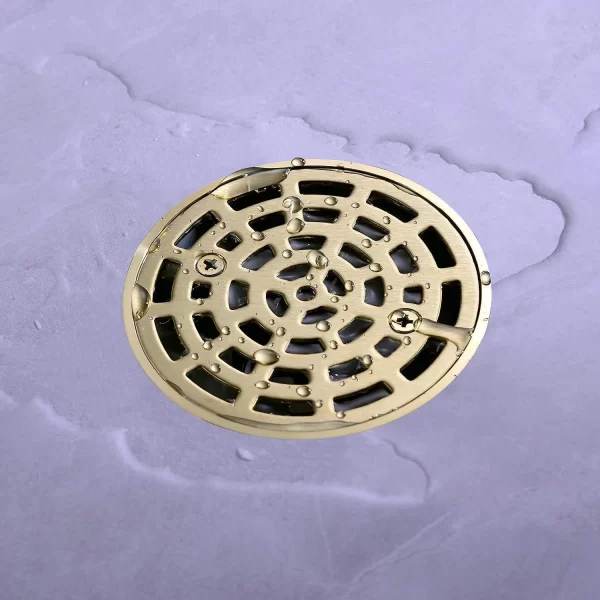 Stainless Steel Brushed Gold Round Shower drain