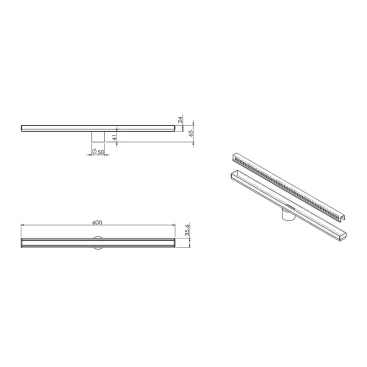 slim linear shower trap