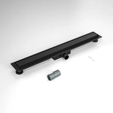 stainless steel matte black linear drain