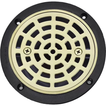 wet room Brushed Gold Round Shower floor drain