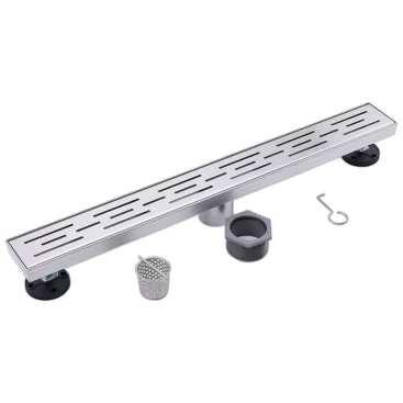 Bottom outlet shower linear floor drain