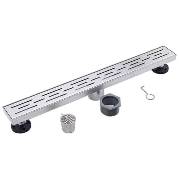 Bottom outlet shower linear floor drain