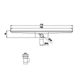 Dimension Drawing of linear shower floor drains