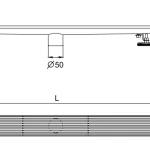 シャワーヒールガードドレンの寸法図